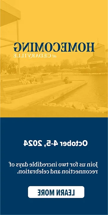 将于2023年10月6日至7日在Cedarville举行. Click to learn more